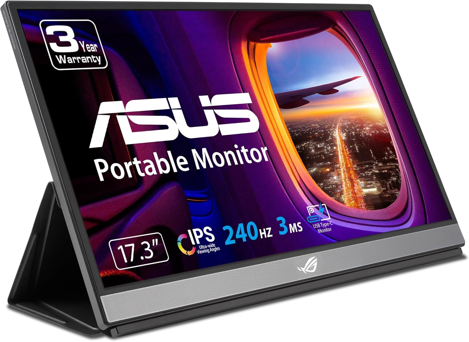 ASUS ROG Strix XG17AHPE 17.3 Inch 240Hz Portable Gaming Monitor