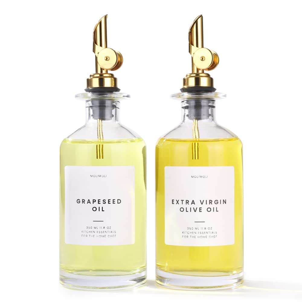 Molimoli Premium Olive Oil Dispenser Bottles with Pourer