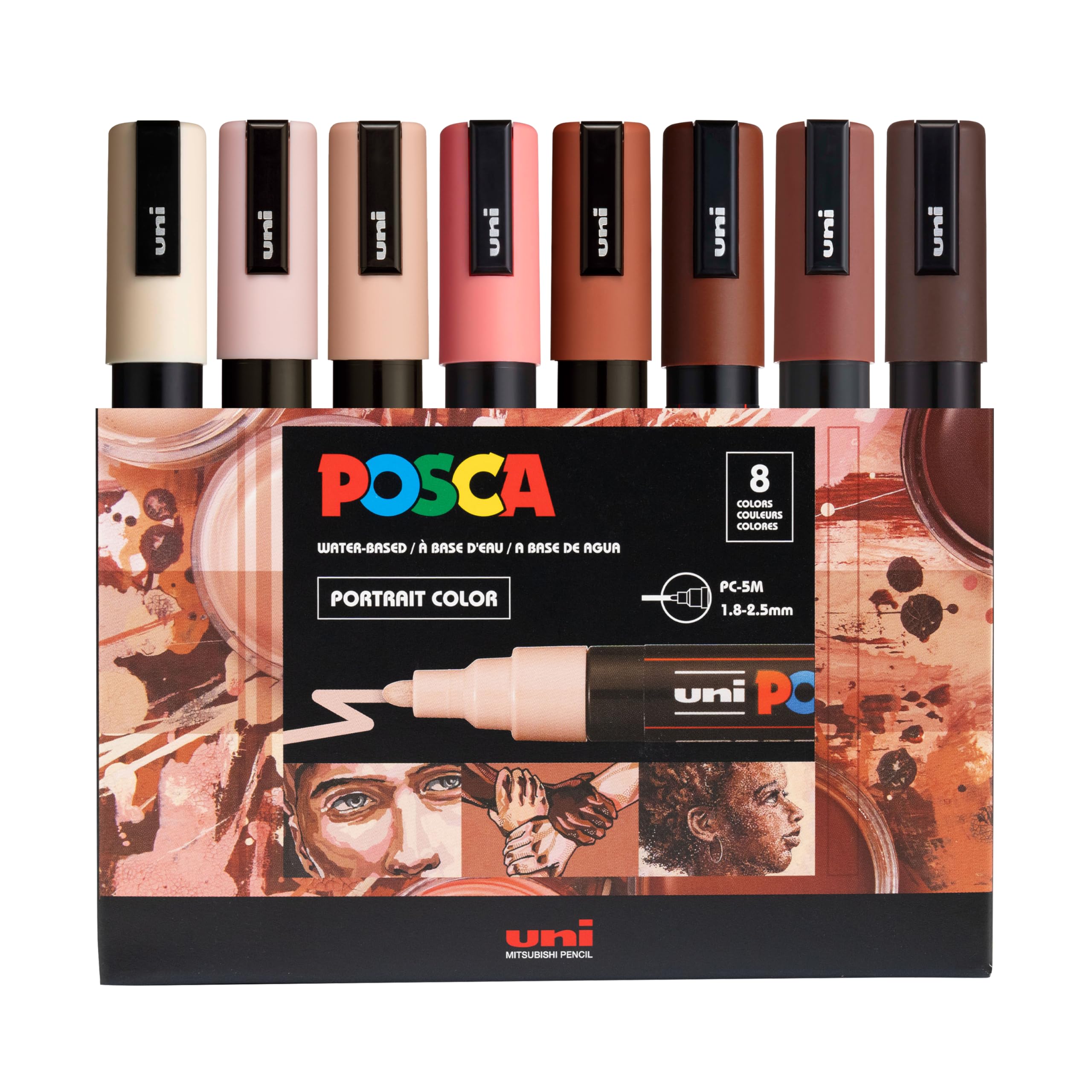 Posca Markers Portrait Tones Set of 8