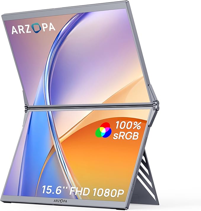 Arzopa E1 15.6 Dual Foldable Portable Monitor